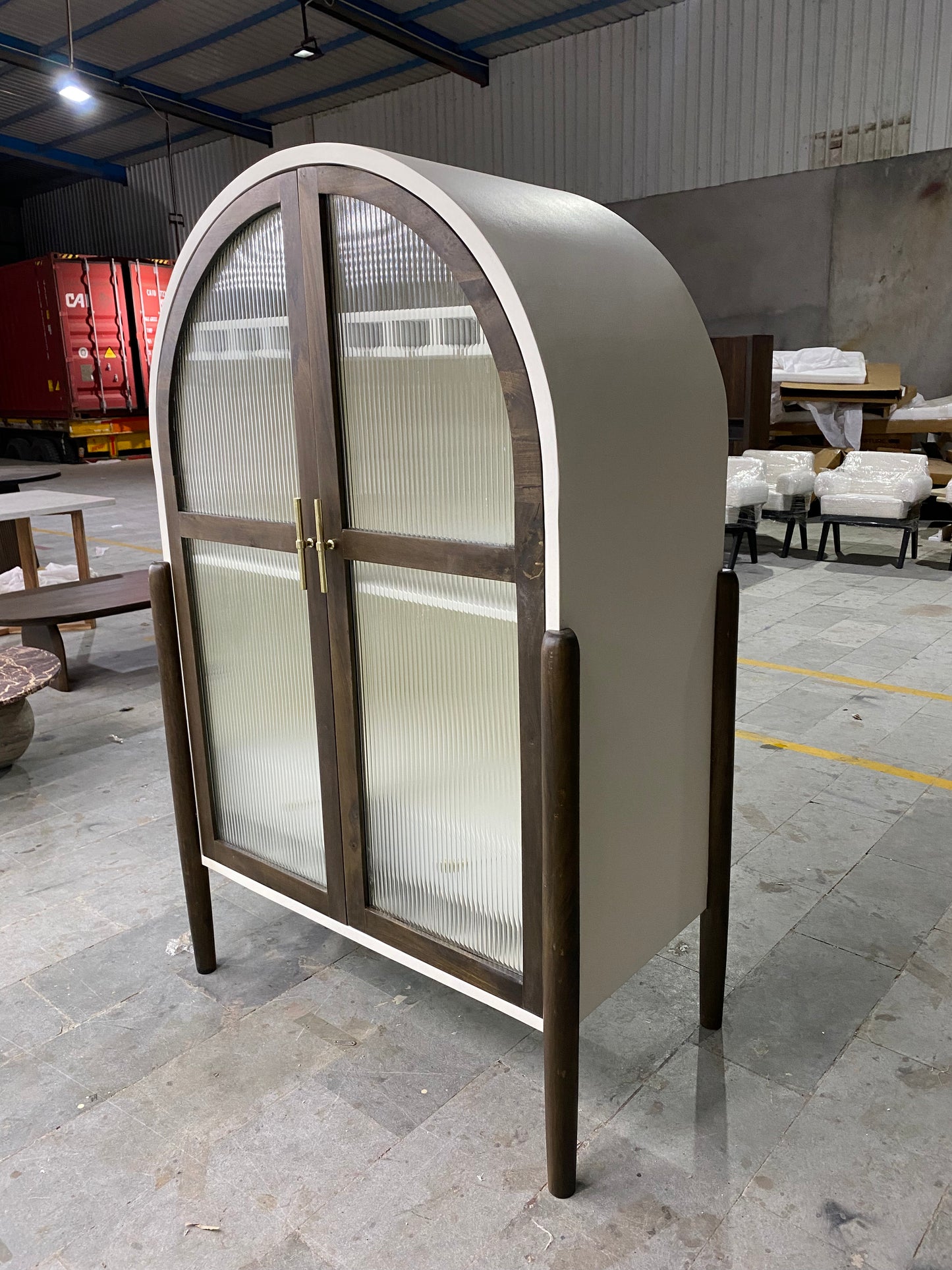 Concrete Finish Genuine Timber Wine Cabinet