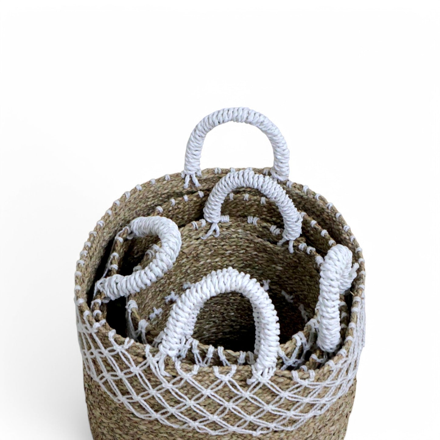 Basket Seagrass Edge - Set of 3