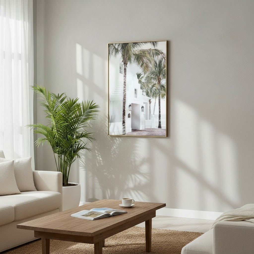 Casa De Palm A Framed Canvas