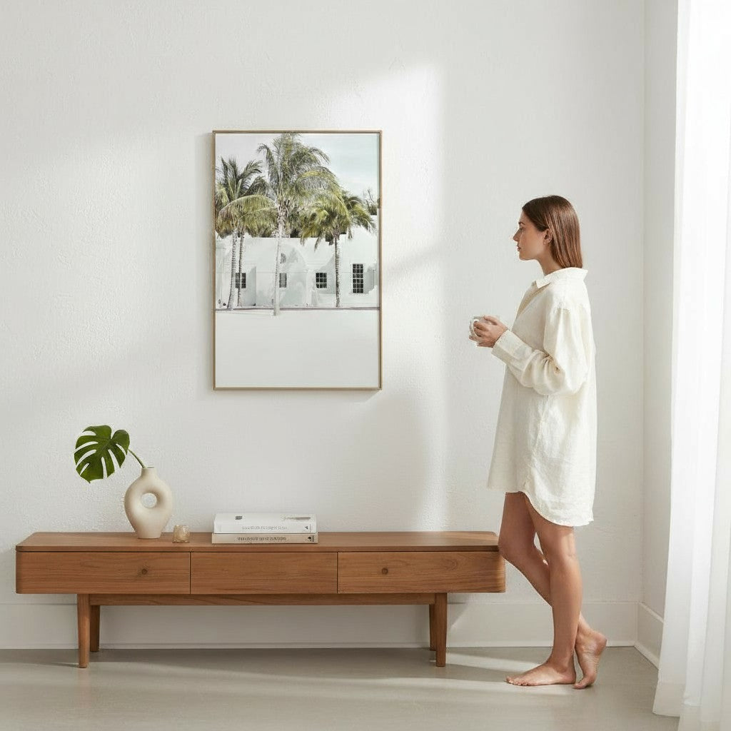 Casa De Palm B Framed Canvas