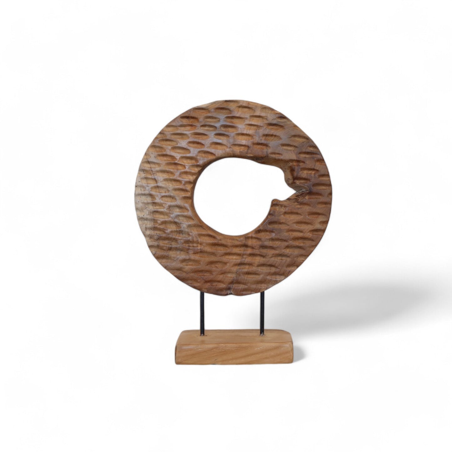 Chakra Vintage Teak Sculpture