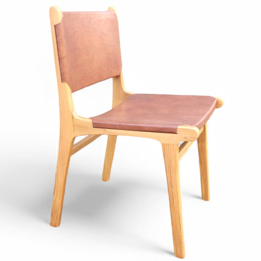 Dove Dining Chair Leather Tan