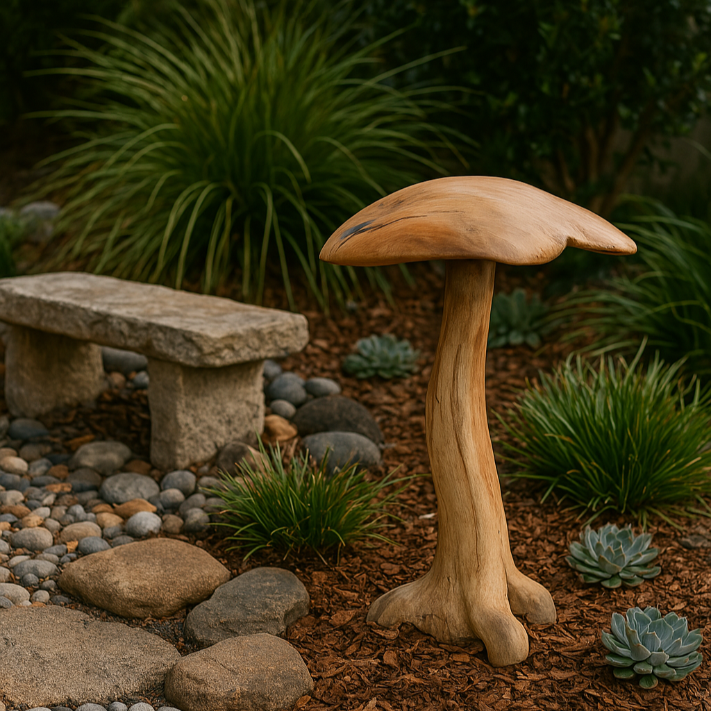 Elle Teak Tall Mushroom