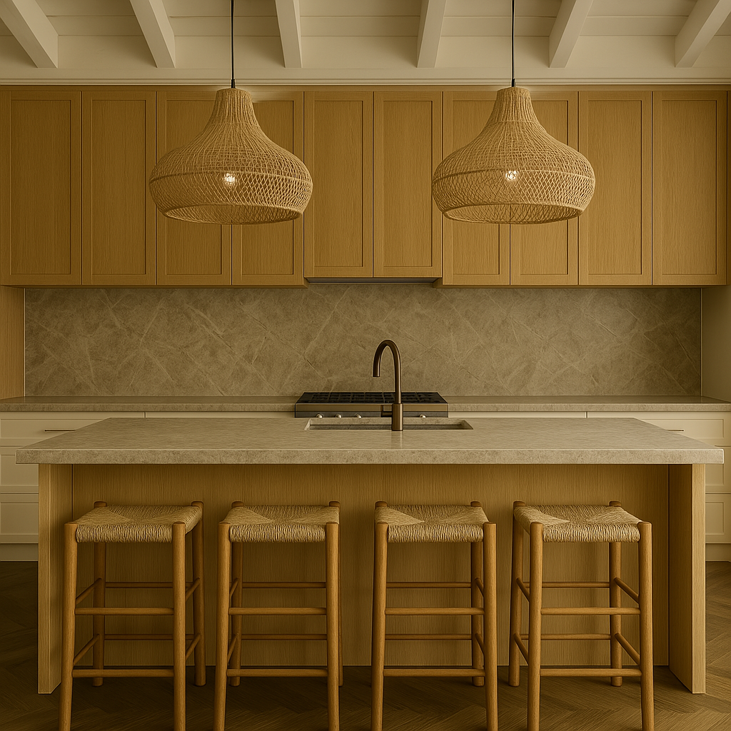 Seagrass Teak Bar Stool