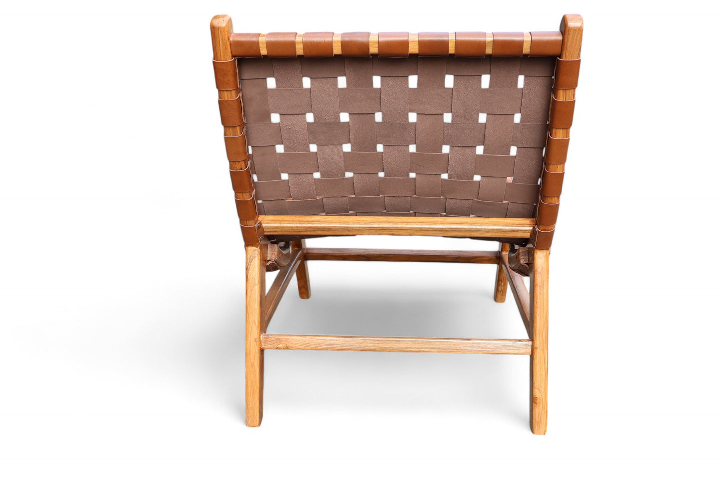 Mia Teak and Leather Relaxing Chair