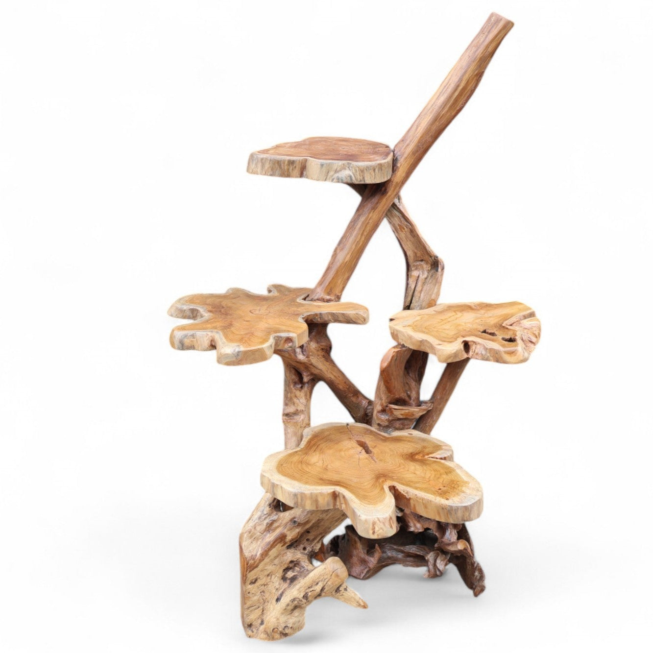 Teak Tree Four Level Stand - 01