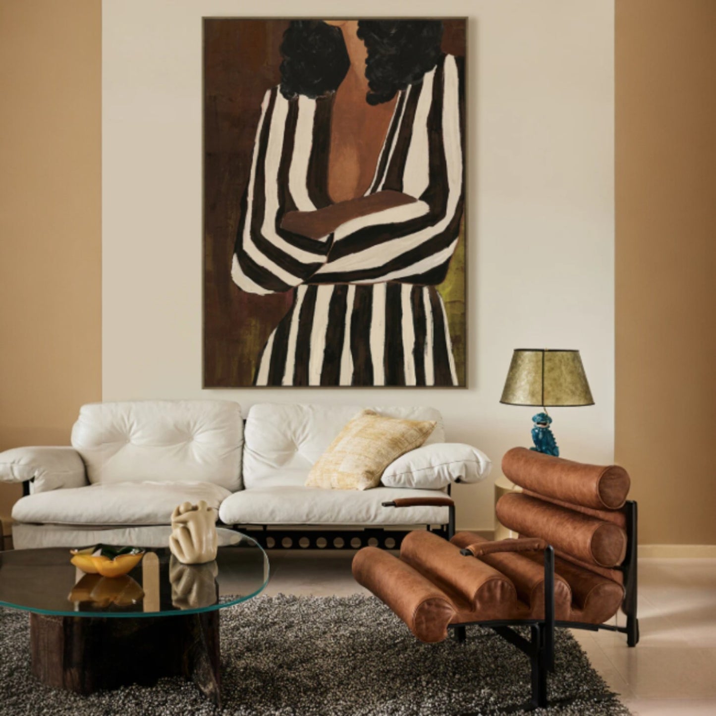 Linear Lady Framed Canvas