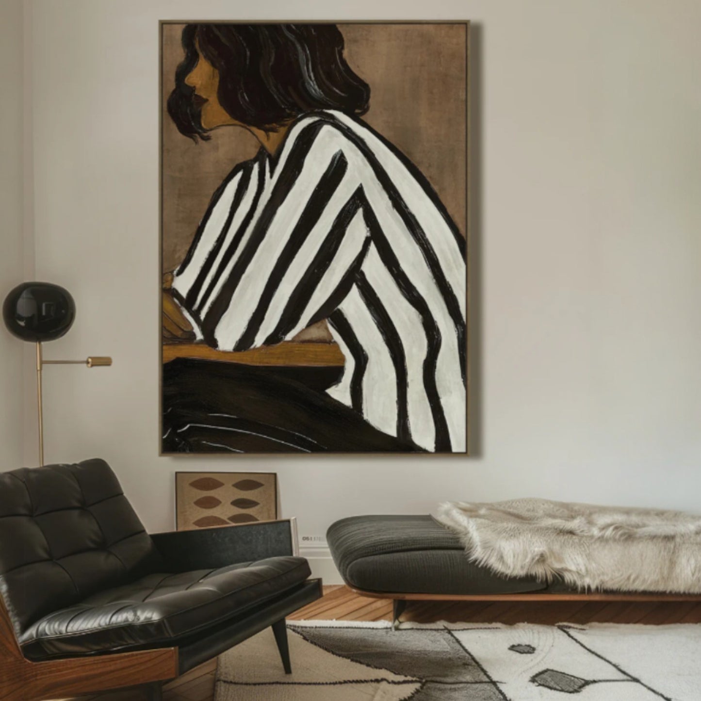 Linear Grace Framed Canvas