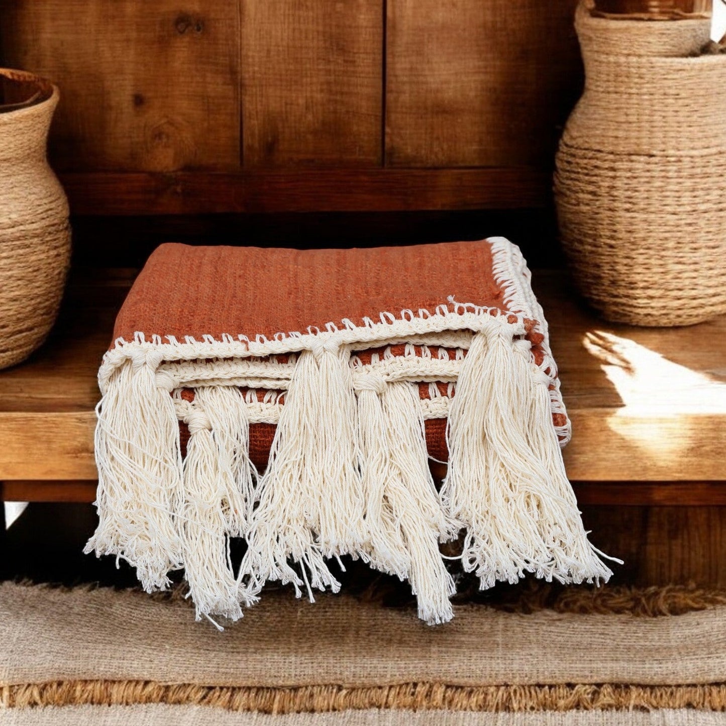 Mira Cosy Rust Throw