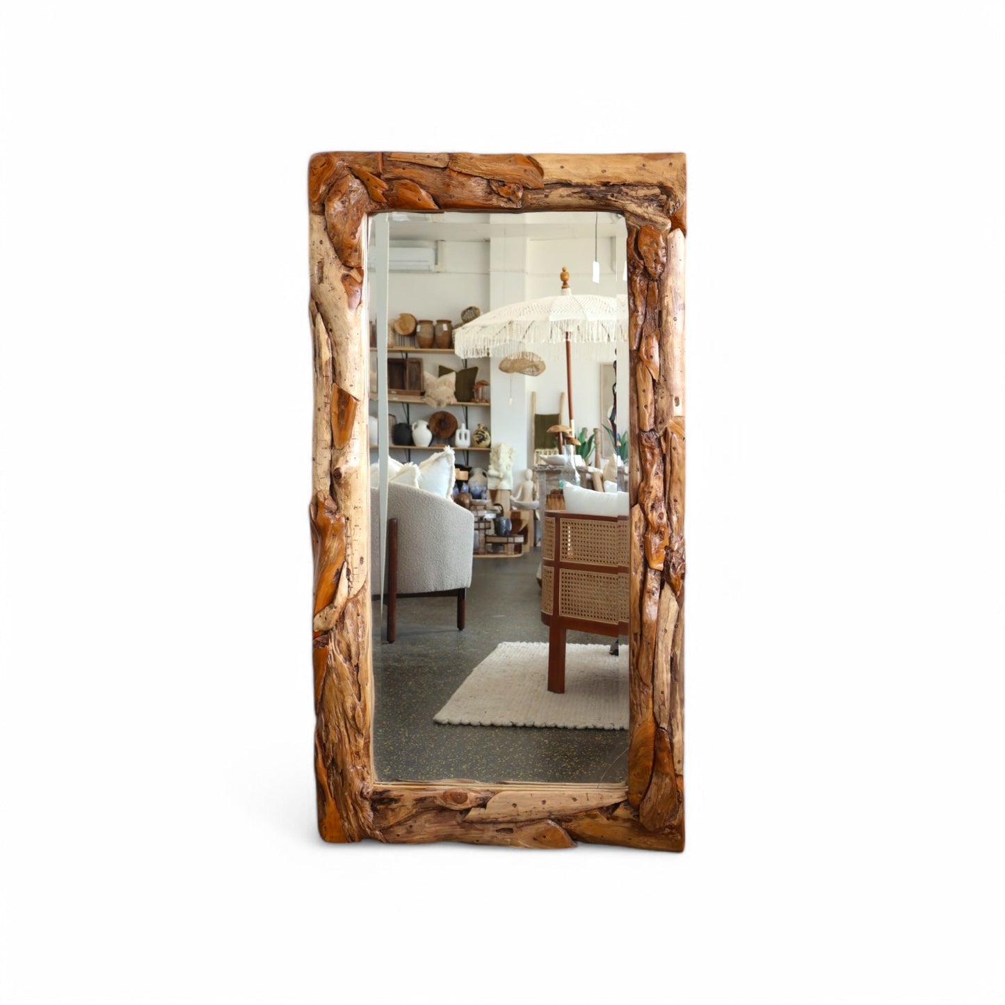 Rect. Teak Root Mirror