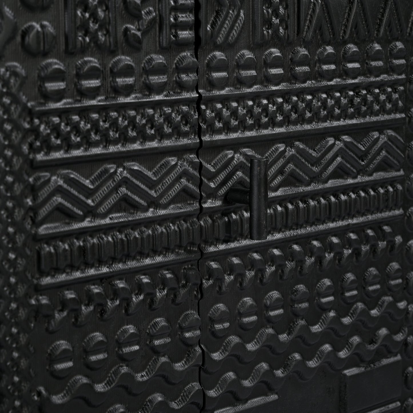 Carved Black Sideboard