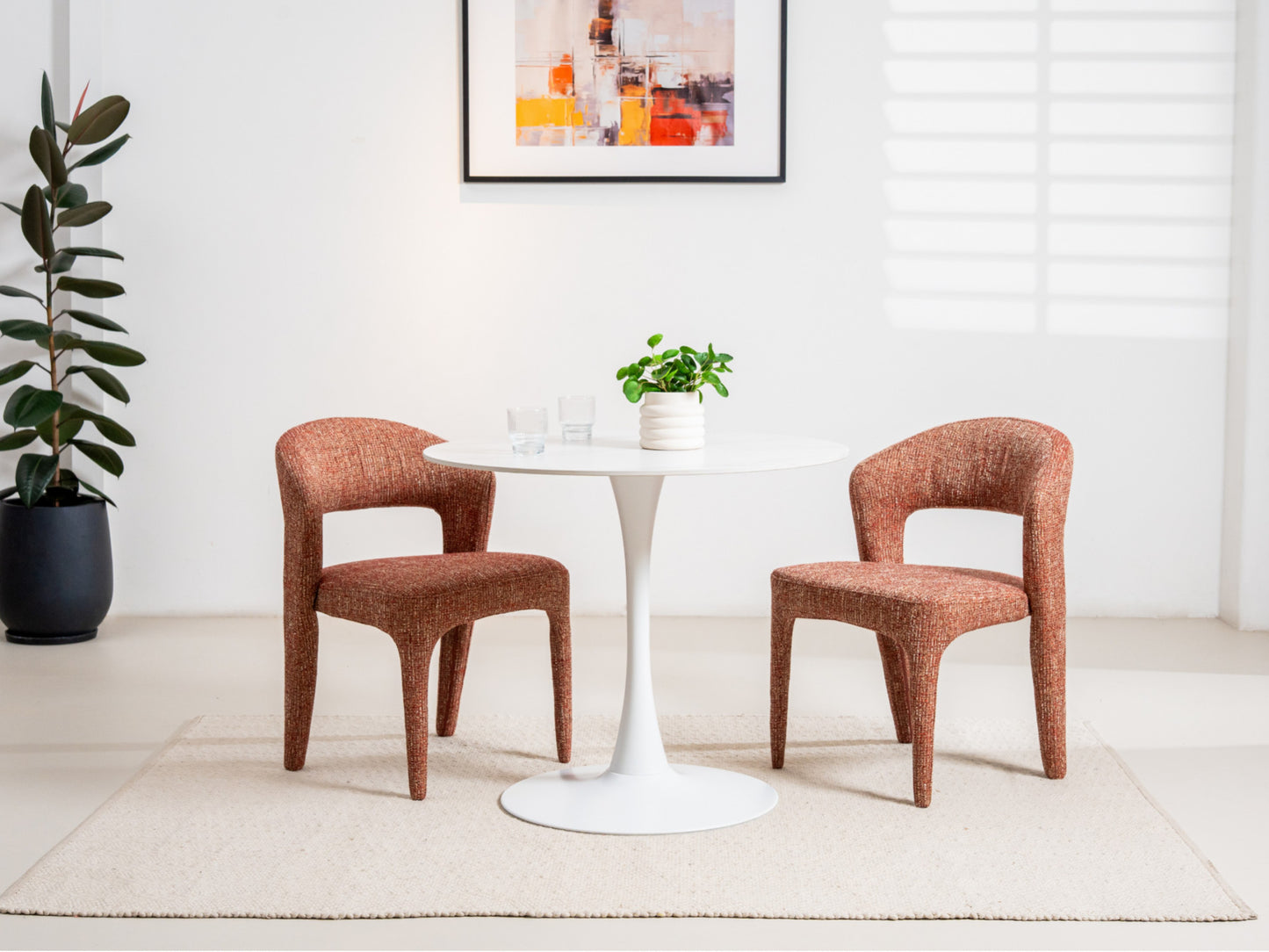 Scandi Medium Dining Table - Snow White