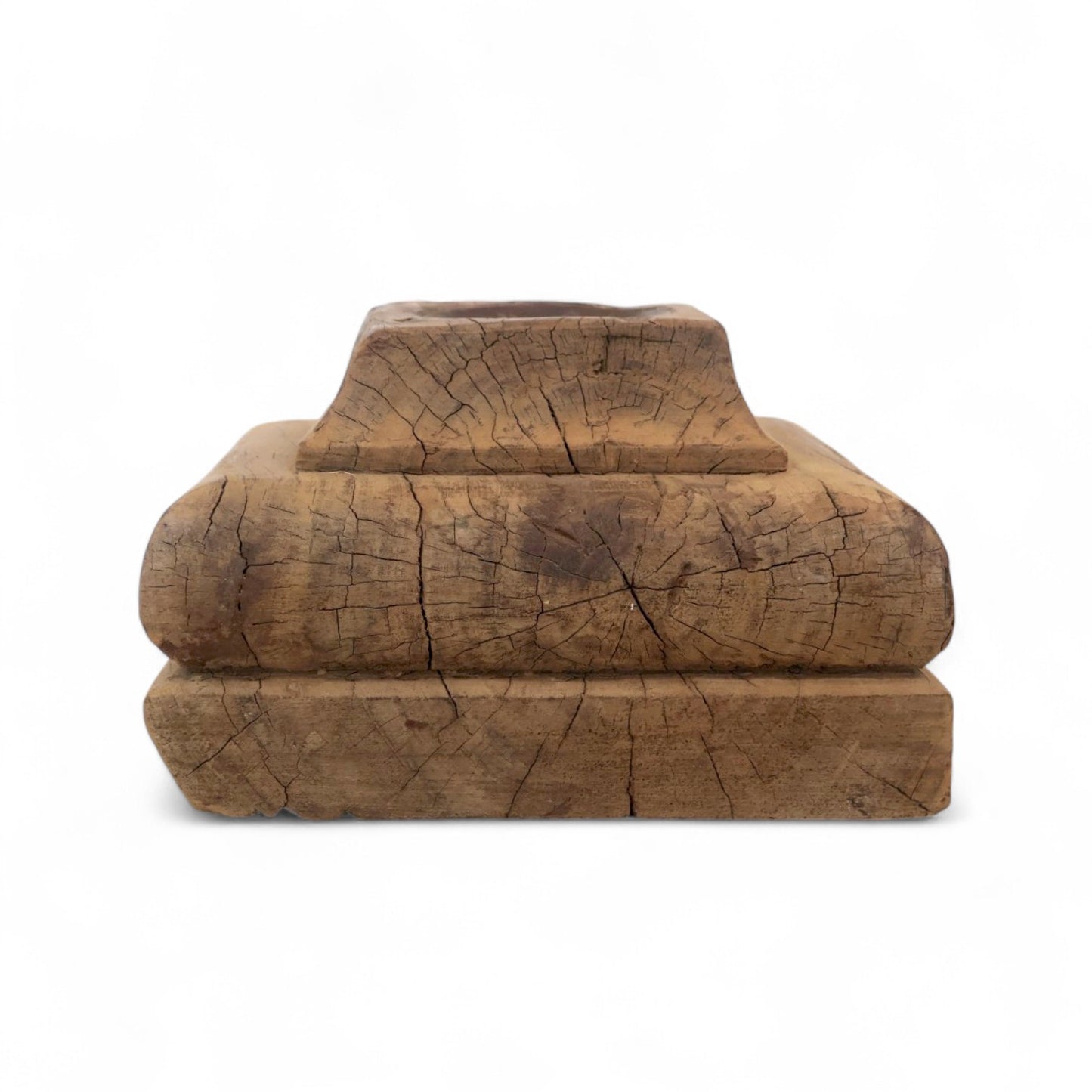 Teak Indian Charpai Leg Base Candle Holder B