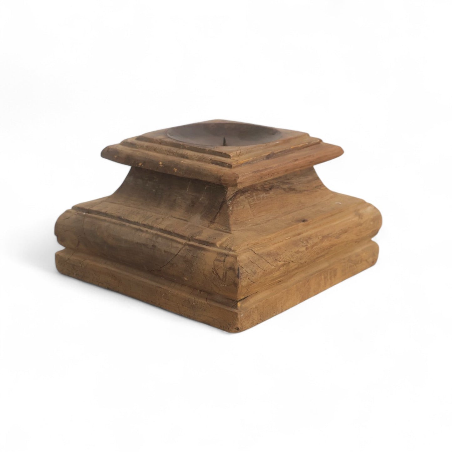 Teak Indian Charpai Leg Base Candle Holder D