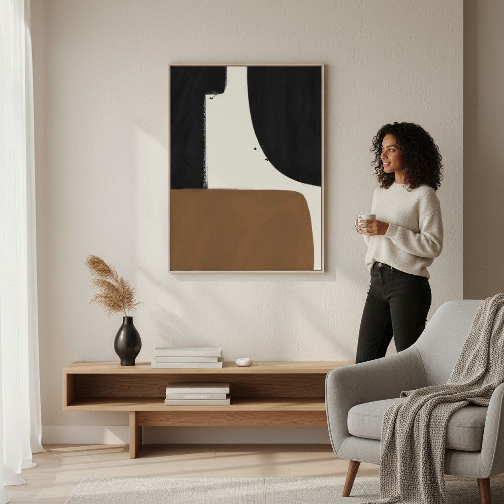 Tonal A Framed Canvas