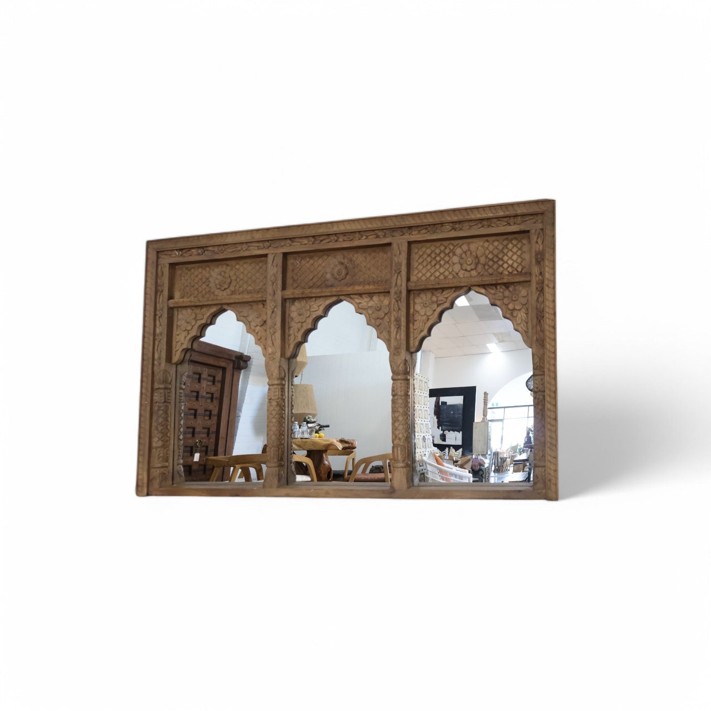 Vintage Inidan Jharokha Triple Mirror