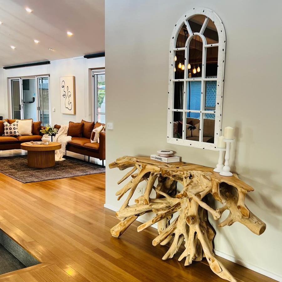 Galaxy Teak Root Console 180cm