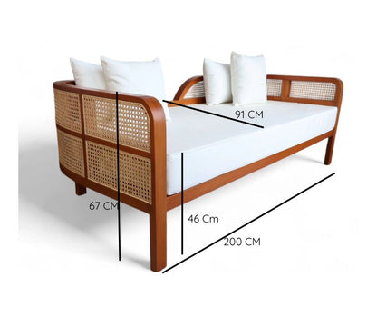 Venus Mahogany Rattan Daybed