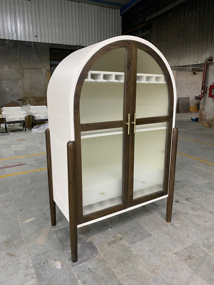 Concrete Finish Genuine Timber Wine Cabinet