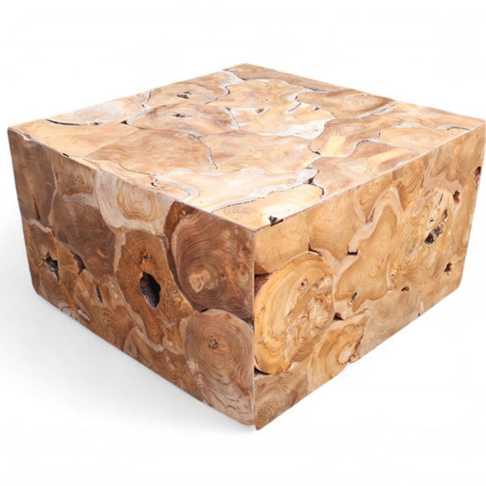 Accent Teak Slice Coffee Table Square