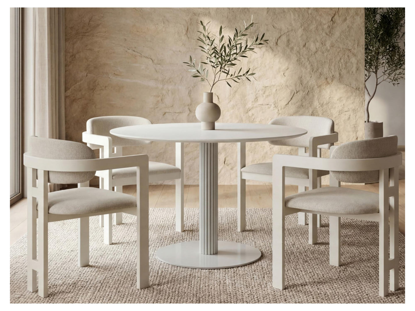 Amalfi Dining Table - Grigio Matte Tofu