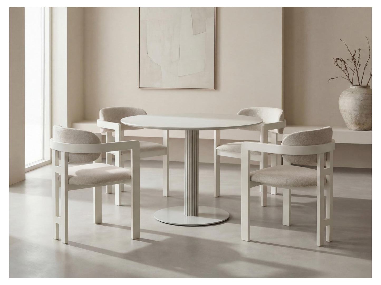 Amalfi Dining Table - Grigio Matte Tofu