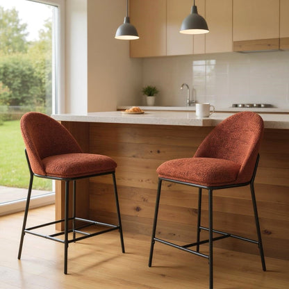 Oslo Bar Stool-Terracotta
