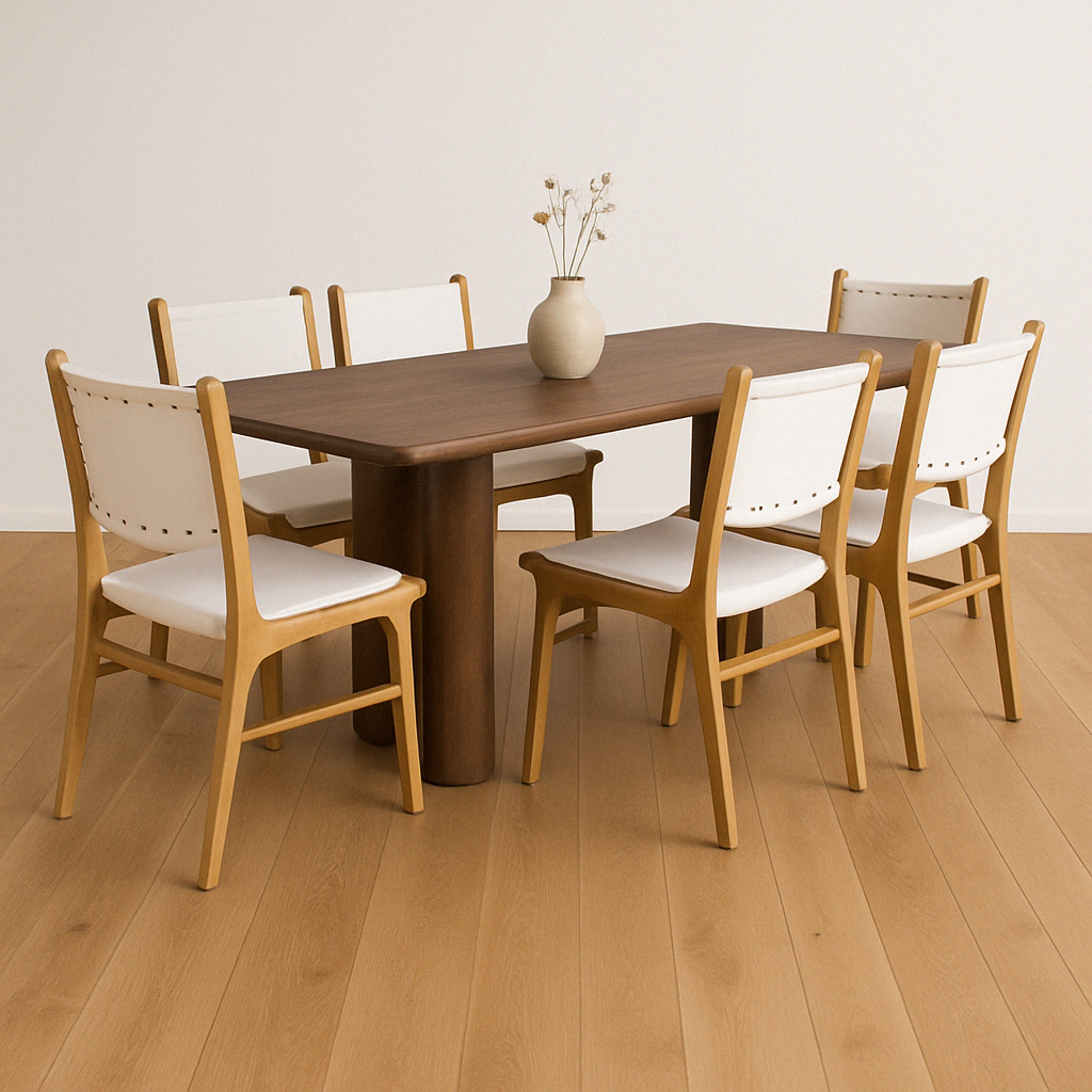 Solid Wood Harwyn Contemporary Dining Table 180 CM