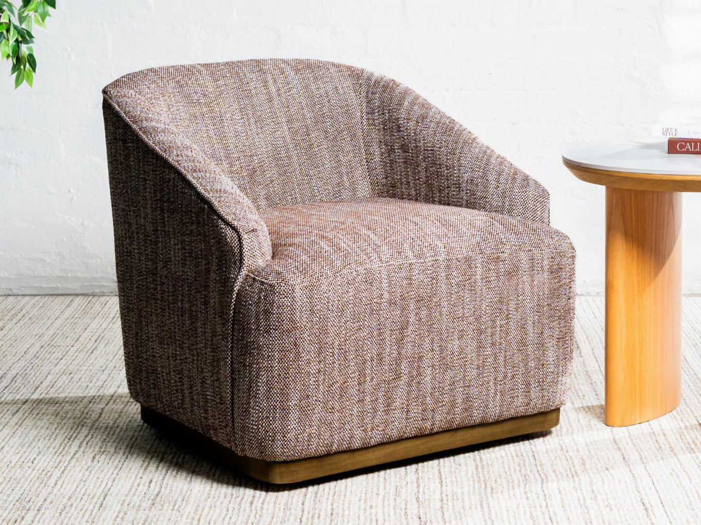 Austin Swivel Occasional Chair - Chestnut