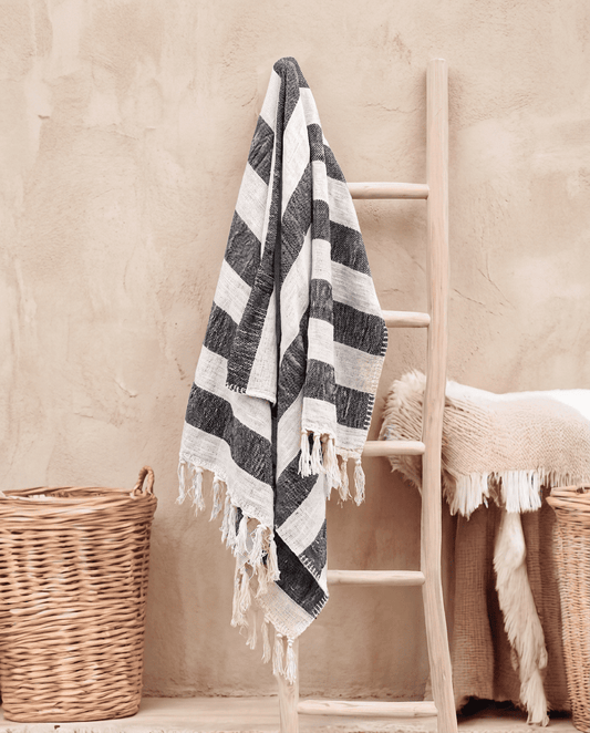 Bahamas Black Stripe Throw