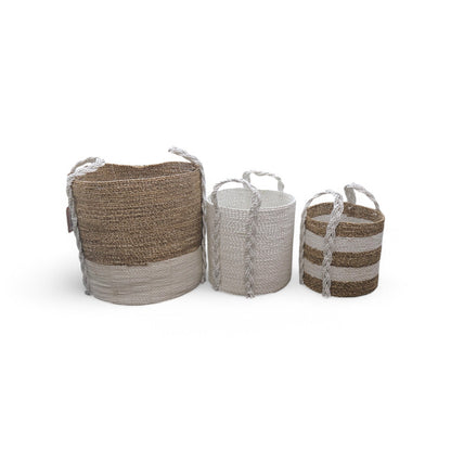 Basket Seagrass Rafia - Set of 3