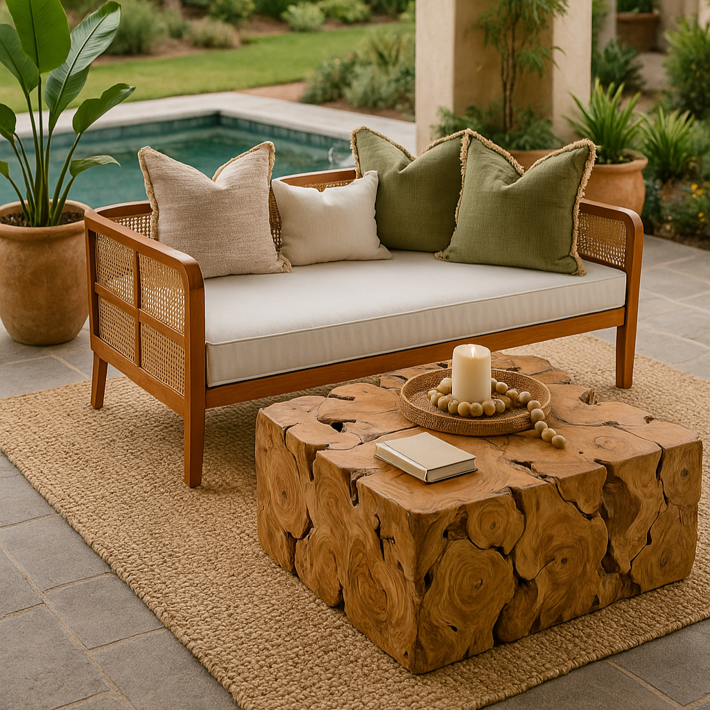Venus Mahogany Rattan Daybed