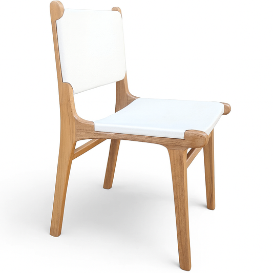 Dove Dining Chair Leather White