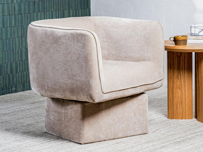 Chloe Swivel Occasional Chair - Latte