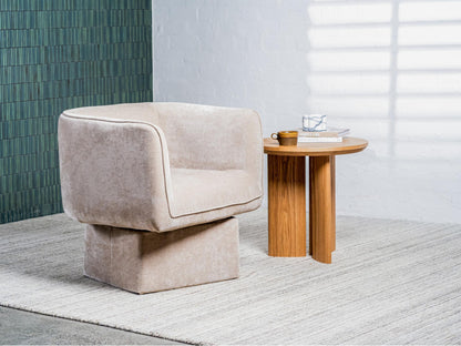 Chloe Swivel Occasional Chair - Latte