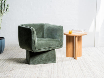 Chloe Swivel Occasional Chair - Olive