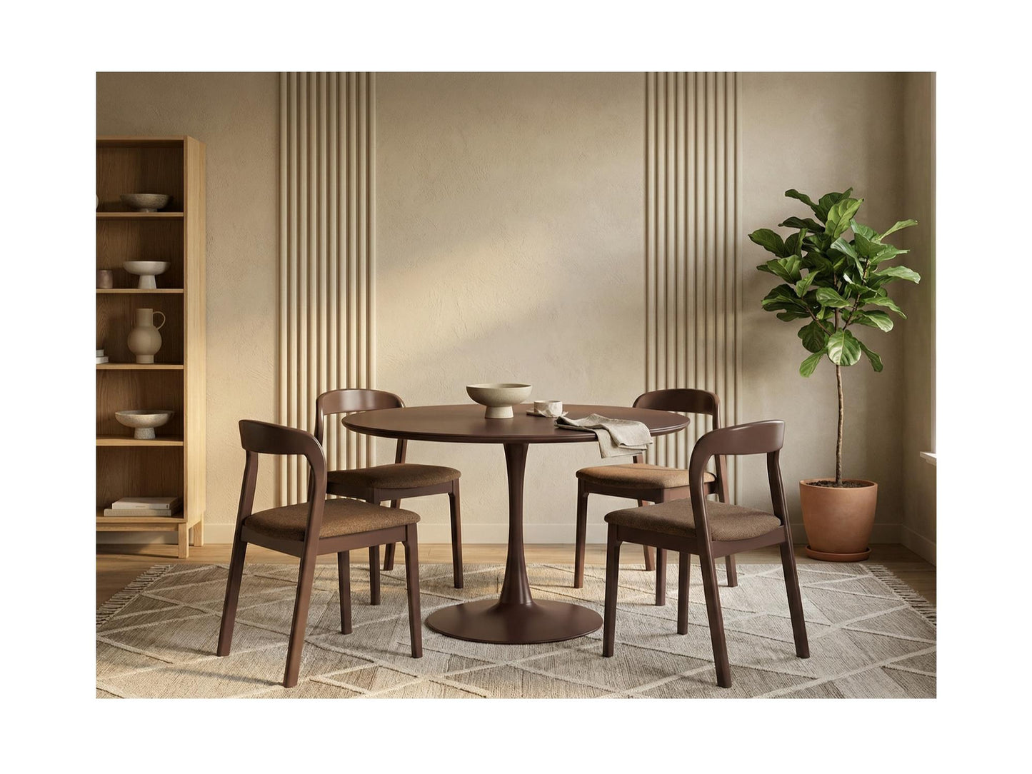 Elan Dining Table Matte - Plum