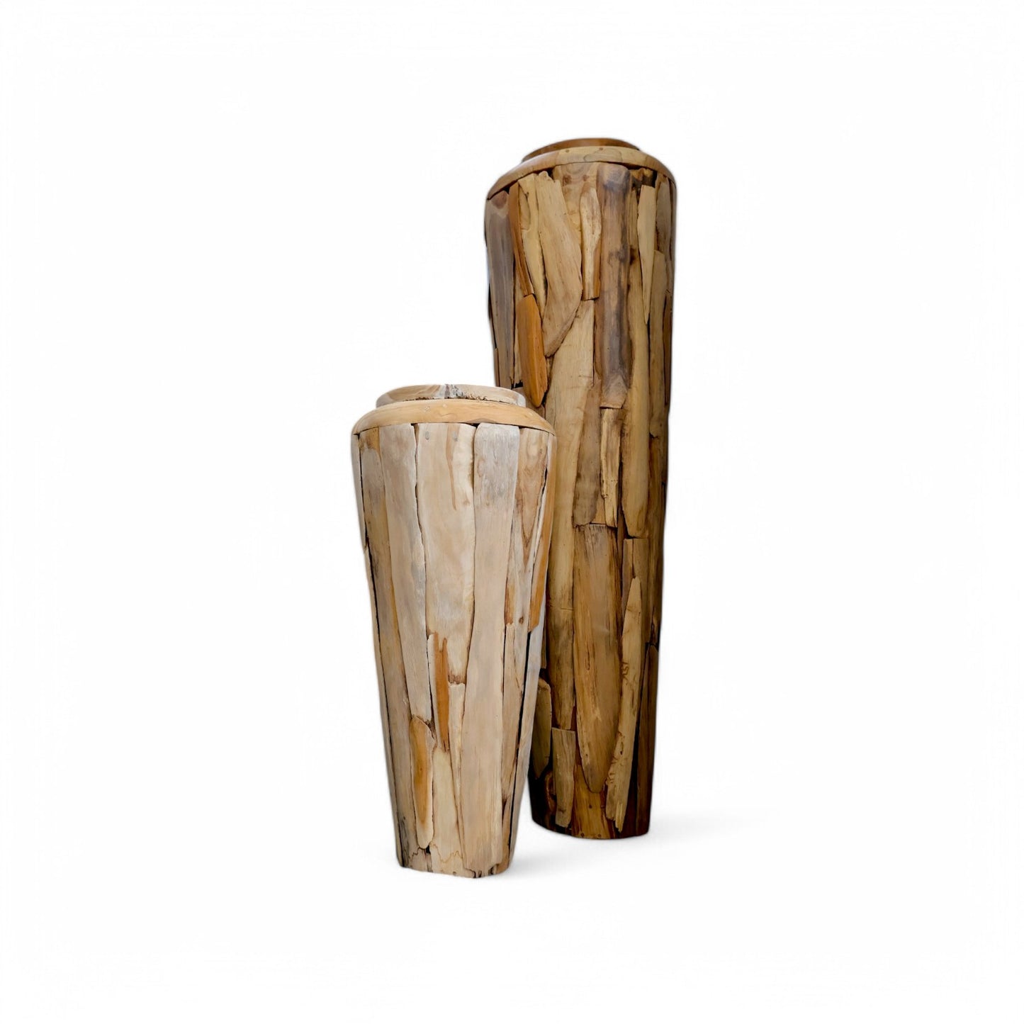 Elvis Teak Root Pot Set of Two