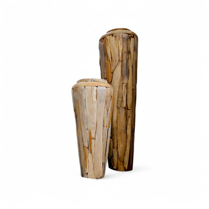 Elvis Teak Root Pot Set of Two