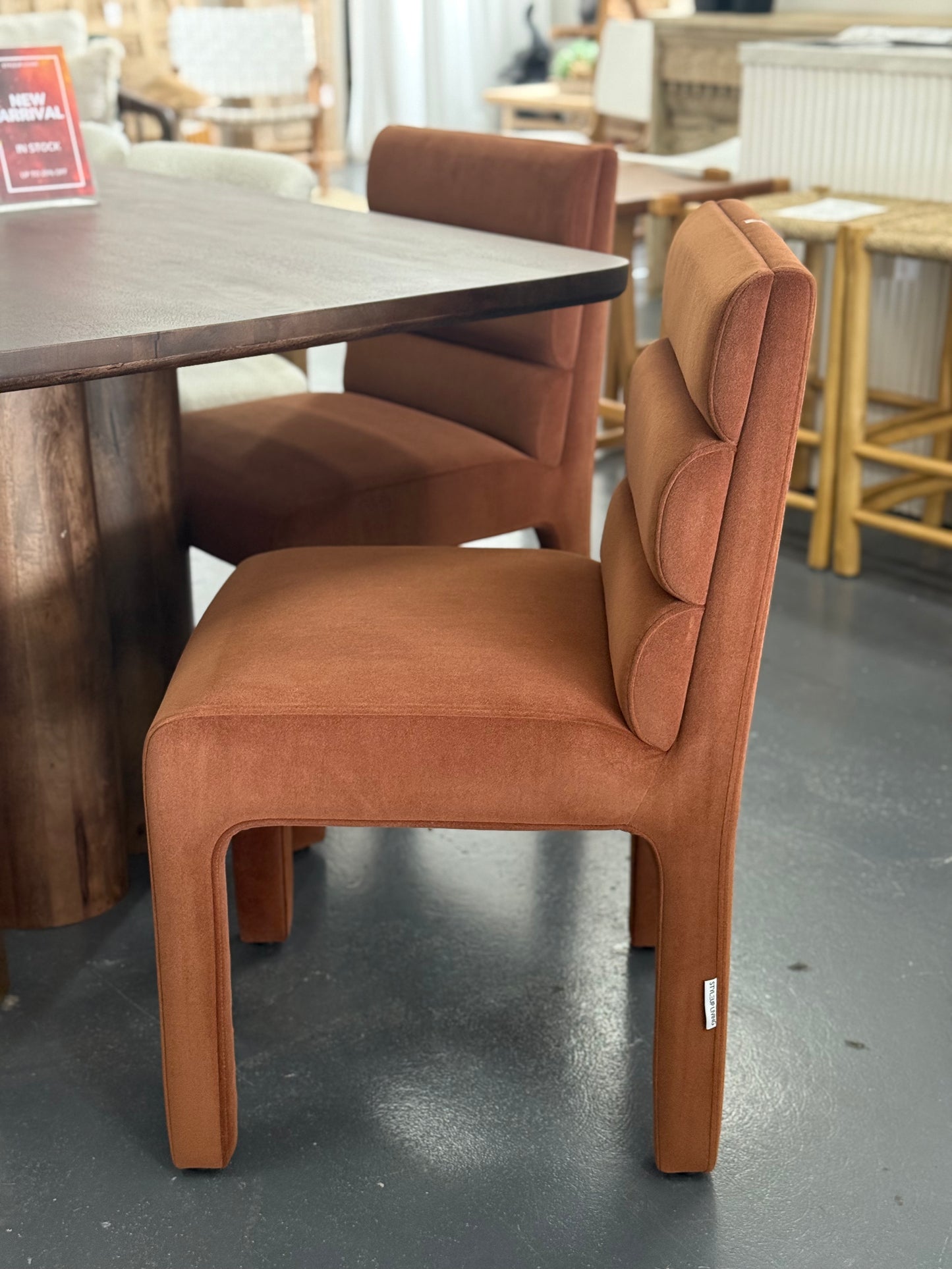 Noir Padded Velvet Dining Chair