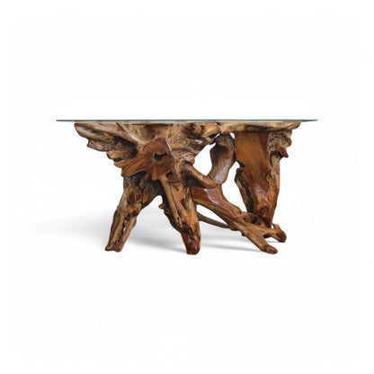 Galaxy Teak Root Console with Glass 2