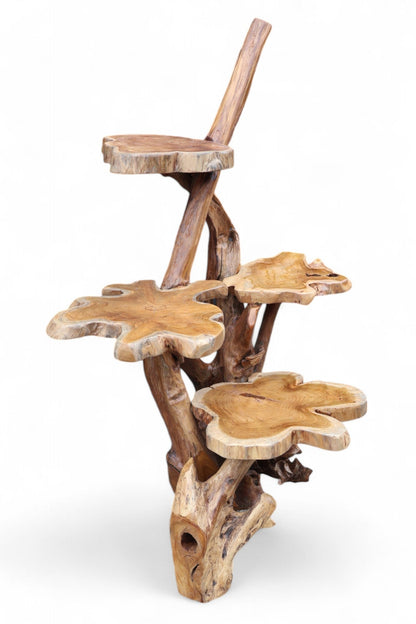 Teak Tree Four Level Stand - 01