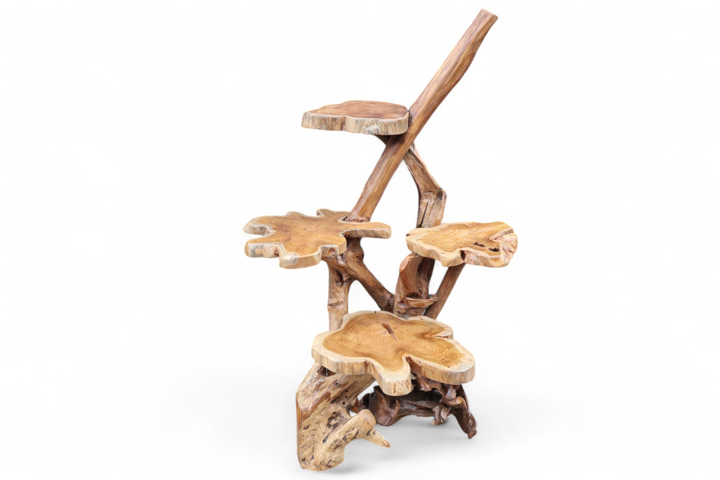 Teak Tree Four Level Stand - 01