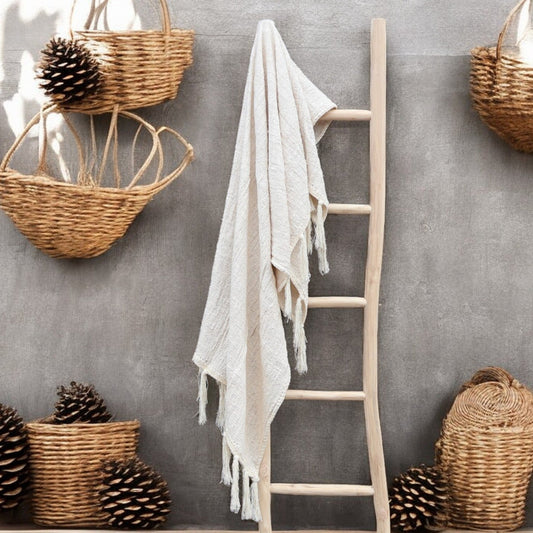 Kiara Beige/White Throw