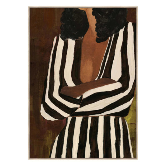Linear Lady Framed Canvas