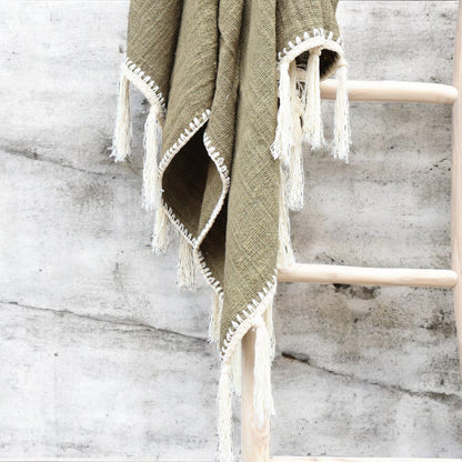 Mira Cosy Green Throw