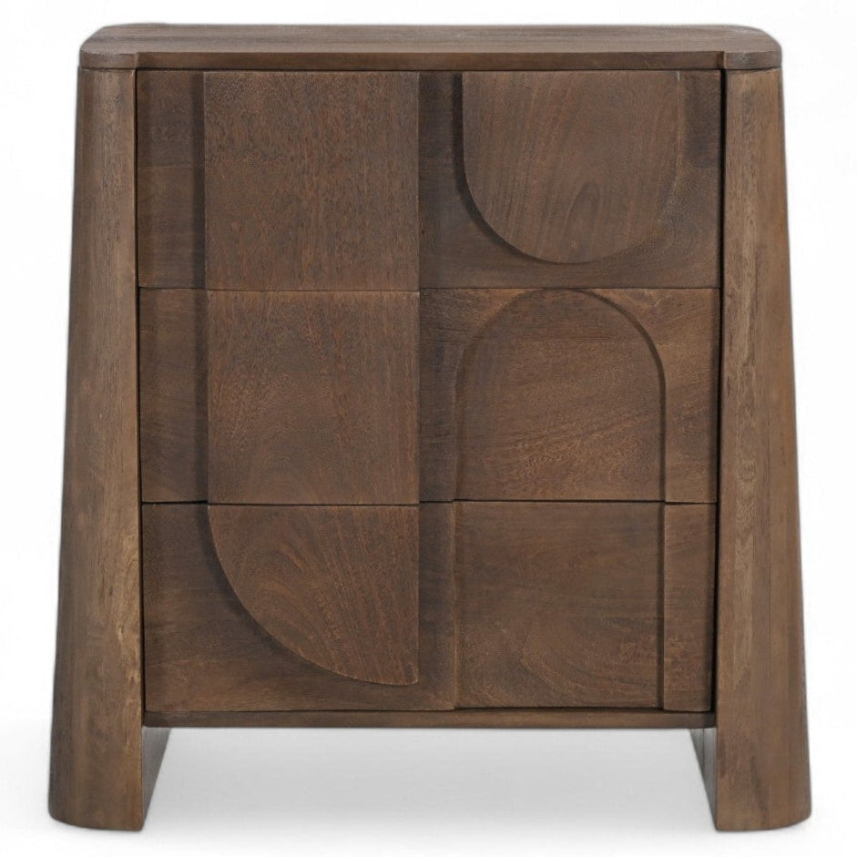 Modera Carved Bedside Table