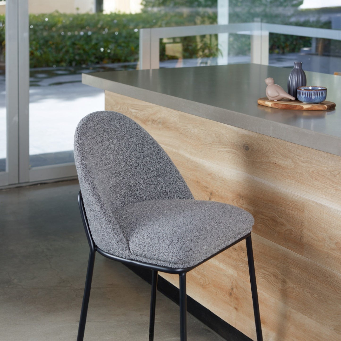 Oslo Bar Stool-Grey