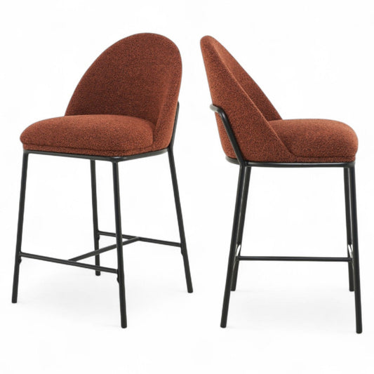 Oslo Bar Stool Set of 2-Terracotta