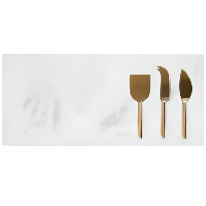 Otis 4pc Marble Cheese Board Set